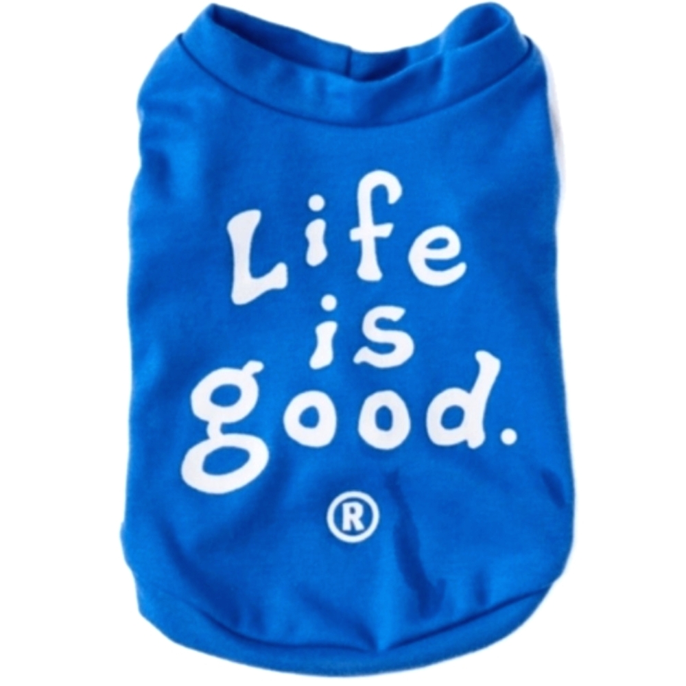 Life is Good Dog T-Shirt Royal Blue Size Large (20-40 Pounds) Pet Tee NWT